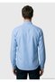 Blue Plain Regular Fit Long Woven Casual 100% Cotton Shirt - 4