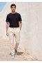 Black Plain Cotton Blend T-Shirt - 2