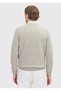 Beige Crew Neck Plain Knit 100% Cashmere Sweater - 5