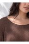 Peak New Season Brown Plus Size U-Neck Patterned Blouse - 2