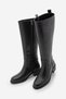 Women's Side Zipper Heeled Boots Levarin Black