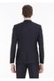 Navy Blue Slim Fit Double Breasted Collar Tuxedo Suit - 5