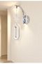 Defne Stylish Led Sconce with Butterfly Stone Pendant Chrome - 2