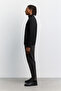 Men's Black Stand Collar Full Zipper Easy-Ironing Anti-Wrinkle Regular Fit Cardigan A62Y5055 - 4