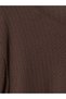 Peak New Season Brown Plus Size U-Neck Patterned Blouse - 4