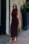 Slit Sandy Dress Brown