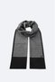 Men's Black Patterned Tassel Shawl A52Y9405