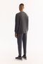 Men's Anthracite Crew Neck Soft Touch Printed Regular Fit Sweatshirt A52Y1334 - 4