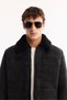 Men's Black Fur Collar Napa Comfort Fit Coat A52Y6057 - 2