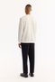 Men's Ecru Crew Neck Textured Elastane Regular Fit Sweatshirt A52Y1220 - 5