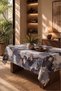 Special Stitched, Gray Marble, Table Cloth 130x170 Cm 4-6 Persons