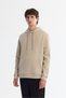 Men's Stone Hooded 3 Thread Ribbed Regular Fit Sweatshirt B001103