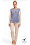Women's Mink Made with Love Heart Detailed Plush Pajama Set - Beige Ribbed Sleeve Winter Pajamas - 2