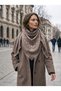 Cashmere Textured Ethnic Pattern Square Shoulder Shawl 95X95 cm