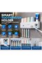 Smart Sterilization Toothbrush Holder with Toothpaste Squeezer and 4 Cups - 2