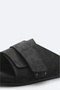 Men's Black Single Strap Lightweight Comfortable Sole Sandals Slippers A51Y8302 - 2