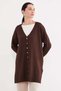 Jacquard V-Neck Buttoned Cardigan - 5