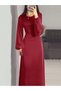Rochie maxi, vișiniu