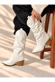 Terry White Leather Bellows Dallas Boots - 2