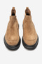Men's Thick Sole Lace-Up Boots Real Leather Cael Suede Tobacco - 4