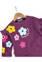 Girl's Winter 3-Yarn Thick Tracksuit Set with Ruffle Trim, Fleece Inside, and Daisy Embroidery for Ages 2-3-4-5-6 - 4
