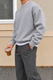 Men's 3 Thread Threaded Regular Fit Crew Neck Basic Sweatshirt - 3