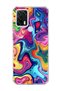 General Mobile Gm 21 Pro Compatible Rainbow Fluid Color Printed Transparent Phone Case