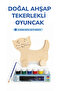 Wooden Fox Toy Natural Handmade Paintable Educational Toy + 6-Piece Paint Set Gift