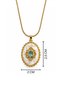 Steel Blue Zircon Stone Vintage Necklace - 2