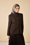 Devran Ti̇vi̇l Silk Scarf 90*90 cm - Brown 6721