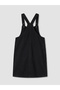 Lcw Kids Black Bow and Stone Decorated Girls' Jean Salopet Dress - 6