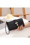 Elegant Metal Leaf Detailed Zipper Wallet