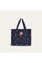 Women's Navy Blue Patterned Quilted Handbag - 2
