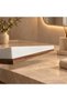 White Dolomite Marble Bathroom Organizer, White Dolomite Marble Serving Tray & Bathroom Organizer & Storage with Walnut Wood Base - 4
