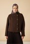 Su Masali Tivil Silk Scarf 90*90 cm - Brown 5268 - 5