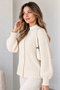 Buttoned Knitwear Cardigan N512 Ecru - 4
