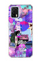 General Mobile Gm 21 Pro Compatible Purple Sculptured Palm Printed Transparent Phone Case