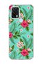 General Mobile Gm 21 Pro Compatible Turquoise Tropical Flower Printed Transparent Phone Case