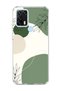 General Mobile Gm 21 Pro Compatible Green Abstract Leaf Printed Transparent Phone Case