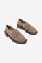 Women's Loafer Daily Classic Shoes Casual Moccasin Fonle Dark Mink Suede - 5