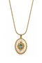 Steel Blue Zircon Stone Vintage Necklace
