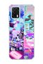 General Mobile Gm 21 Pro Compatible Neon Sculpture Wave Printed Transparent Phone Case