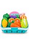 Kids Pretend Play Fruits and Vegetables Cutting Toy Set with Storage Basket, DIY Sliceable Food Playset with Toy Knife, Cutting Board and Food Accessories, Role Play Toy for Boys and Girls Ages 3+ - 4