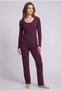 Women's Modal Ribbed Pajama Set Plum