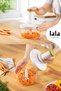 Hüner Hand Pressed Rondosu 1500 ml – Stainless Steel Three-Blade Manual Vegetable Chopper - 3