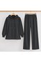Women's Modal Pique Fabric Hooded Casual Top and Bottom Set Mta2580 - 5