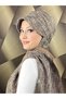 Tesettür Silver Crystal Stone Headband Hat - 6
