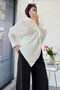 Premium Turtleneck Asymmetrical Cut Knitwear Blouse - Ecru - 6