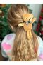 3D Design Toy Plush Teddy Bear Cute Teddy Bear Automatic Clip-On Women's Children's Barrette Caramel Coffee - 2