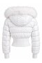 Hooded Fur Detailed Waist-Fitted Crop Puffer Coat - 4